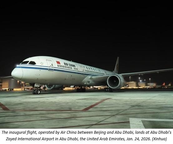 **Headline:** New Direct Flight Connects Beijing and Abu Dhabi