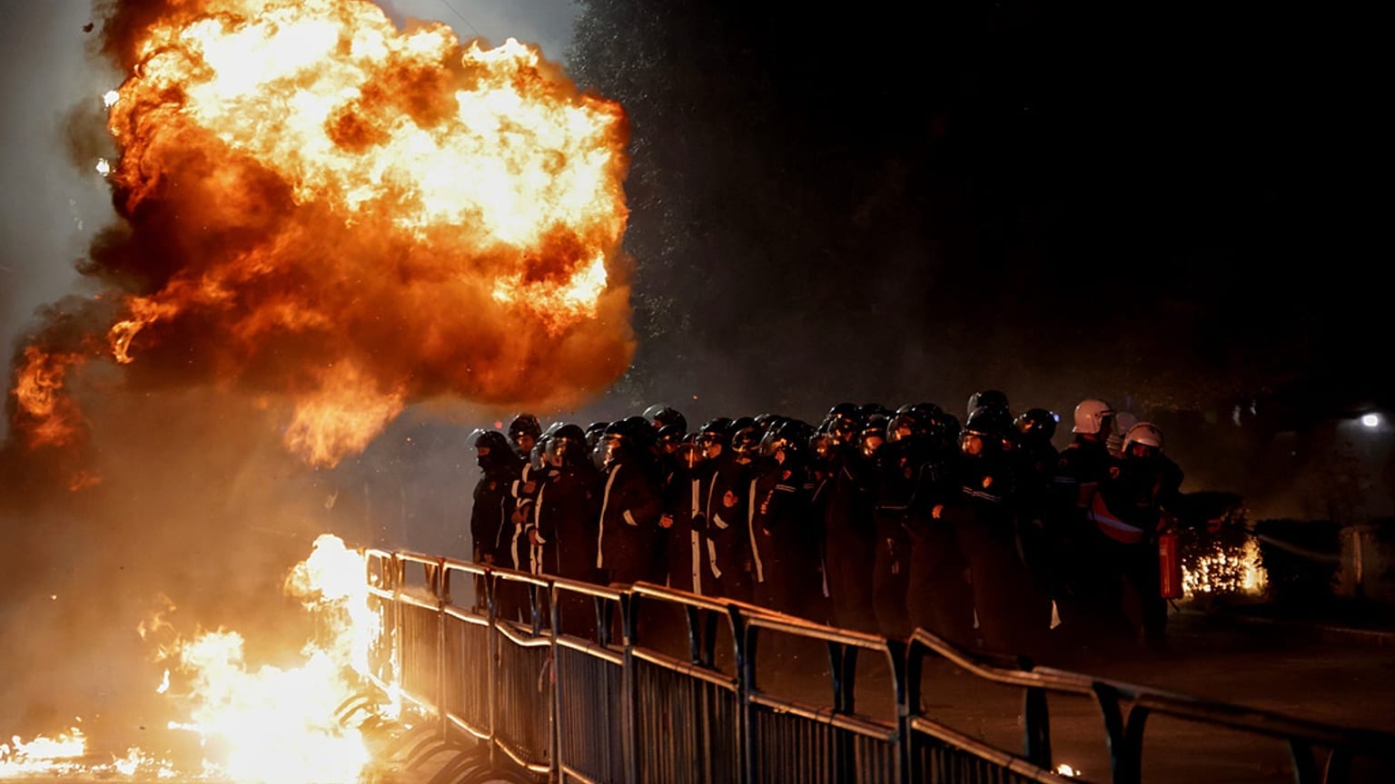 Clashes Break Out During Large Anti-Government Protest in Tirana