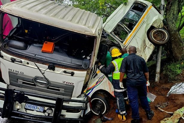 **Headline:** Eleven Dead, Including Child, in Minibus and Truck Collision