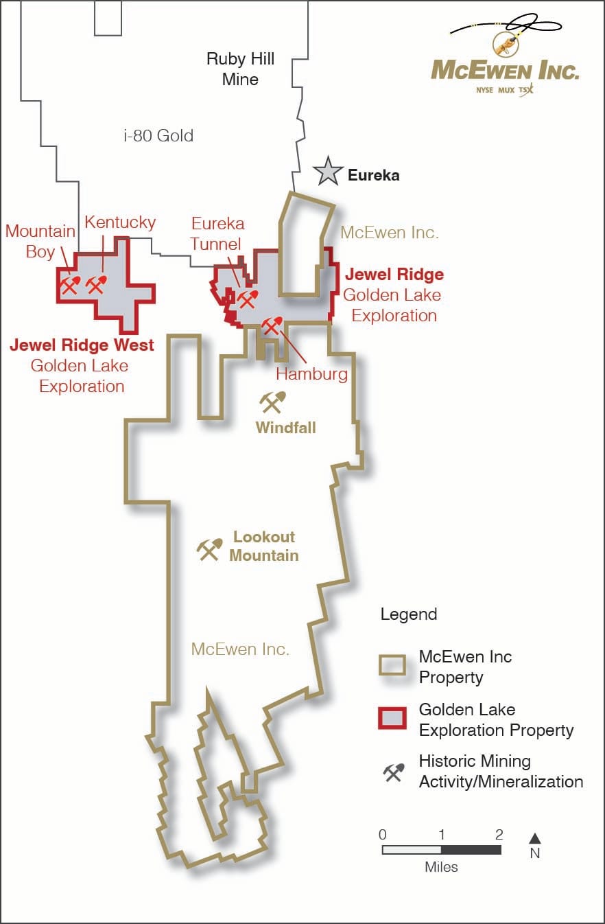 **Headline:** McEwen Inc. to Acquire Golden Lake Exploration Inc. to Expand Gold Bar Mine Operations in Nevada