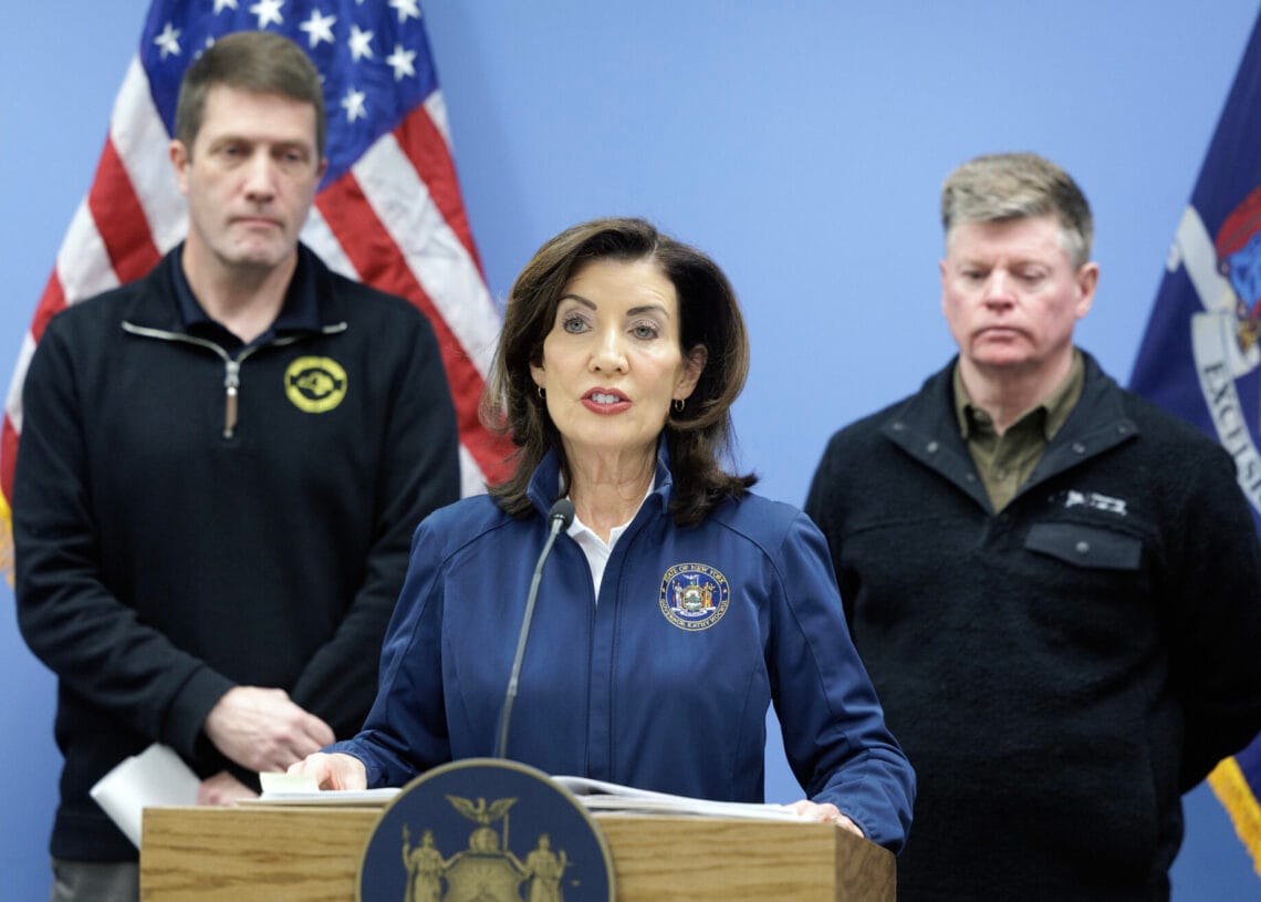 **Headline:** New York Governor Kathy Hochul Urges Removal of Kristi Noem Amid Growing Congressional Impeachment Support