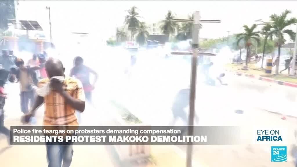 **Headline:** Nigerian Police Use Tear Gas During Protests Over Demolitions in Lagos Floating Village