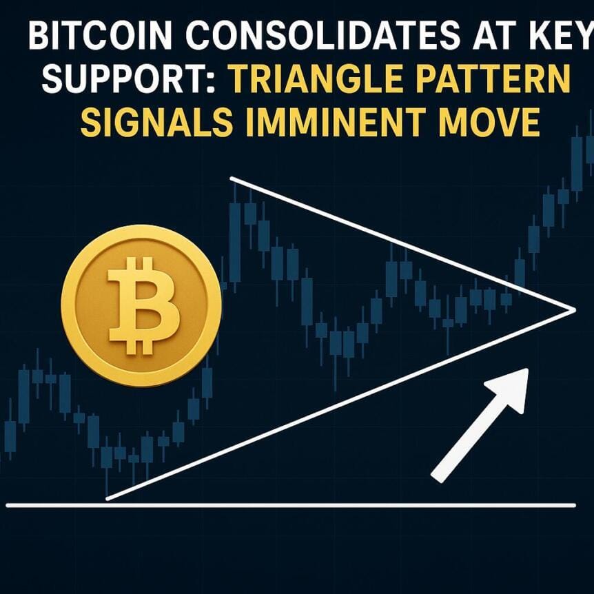 **Bitcoin Price Stabilizes at Crucial Support Level Amid Triangle Formation**