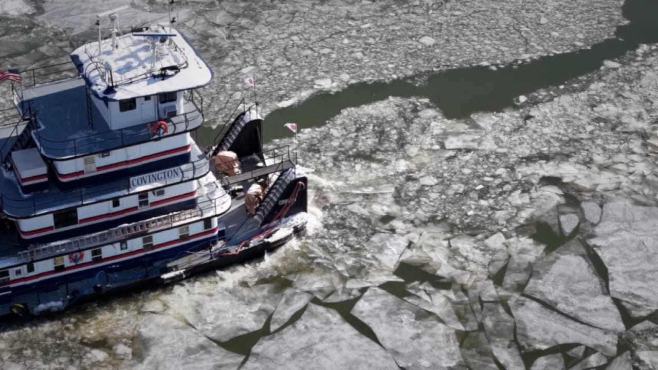 **Headline:** U.S. Army Corps of Engineers Clears Ice to Maintain Navigation on Ohio River