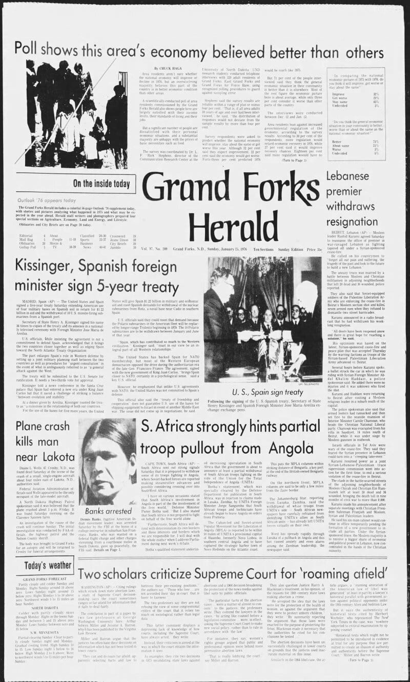 America 250: 50 years ago today - January 25, 1976