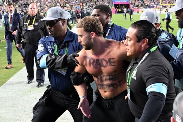 **Headline:** Super Bowl LX Streaker Identified; Known for Previous Public Stunts