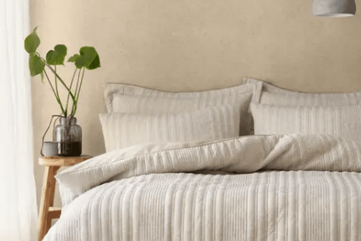 **Headline:** Debenhams Launches Popular Striped, No-Iron Bedding Set in Multiple Colors