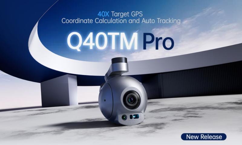 **Headline:** Q40TMpro: Advanced 40x Zoom Gimbal Camera with Laser Rangefinder and GPS Targeting