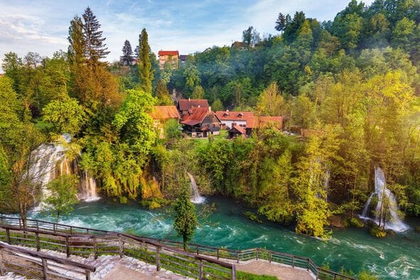 **Headline:** Croatian Village Known for Its Numerous Waterfalls Attracts Visitors