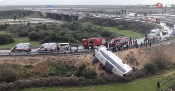 **Headline:** At Least 8 Dead and 26 Injured After Bus Falls into Ditch in Popular Holiday Area
