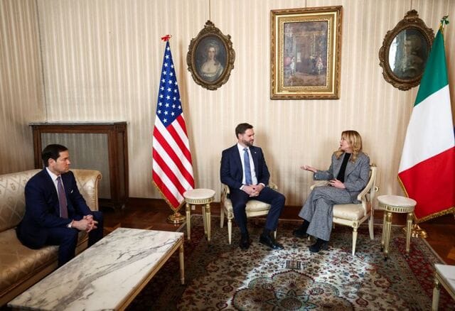 **Headline:** Italian Prime Minister Giorgia Meloni Meets U.S. Vice President JD Vance Ahead of Winter Olympics