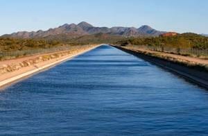 Map showing proposed reductions in Arizona's Colorado River water allocations amid drought conditions