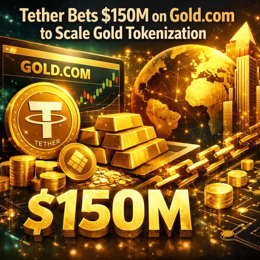 **Tether Invests $150 Million in Gold Marketplace to Expand Tokenization**