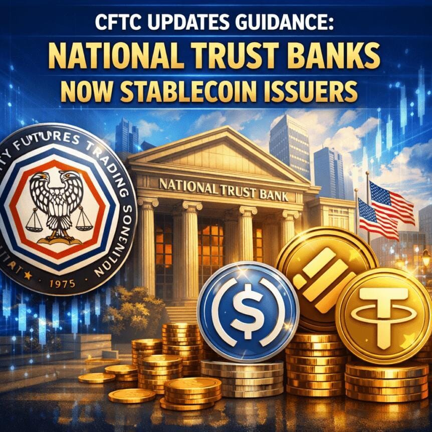 **Headline:** CFTC Expands Eligibility for Stablecoin Issuers to Include National Trust Banks
