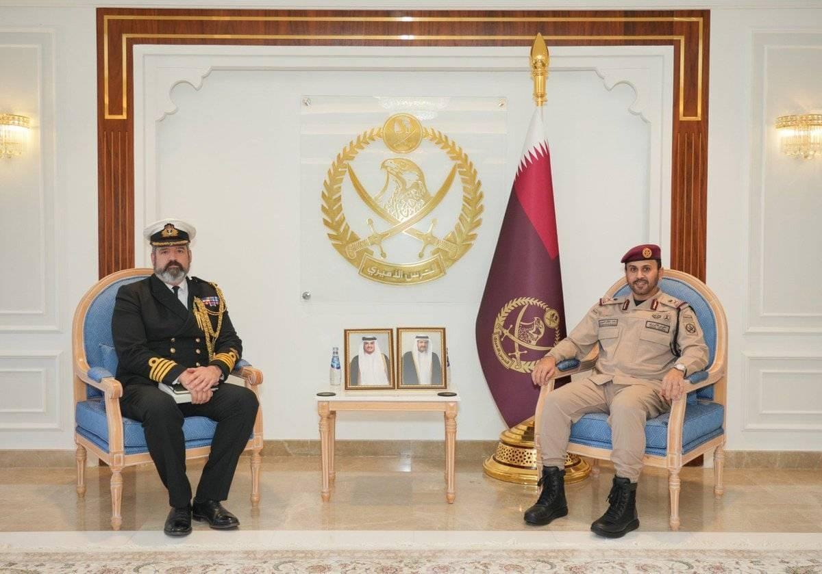**Headline:** Amiri Guard Commander Holds Meeting with UK Defence Attache in Qatar