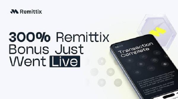 **Headline:** Remittix Launches 300% Crypto Bonus Amid Increased User Activity