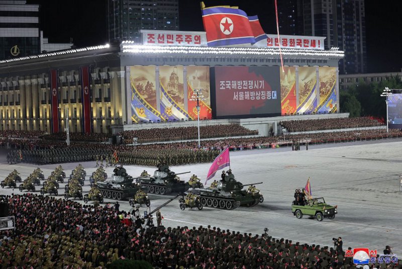 North Korea military parade preparations showcasing 12,000 personnel and military equipment