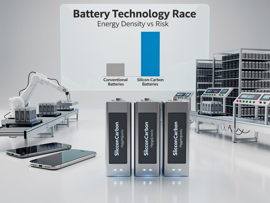 **Headline:** Apple and Samsung Hold Back on Silicon-Carbon Batteries as Chinese Competitors Advance