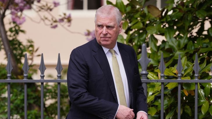 Portrait of former UK Prince Andrew amid ongoing legal detention developments