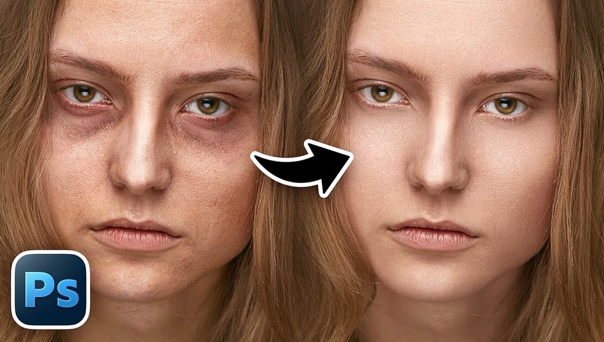 **How to Remove Under-Eye Bags in Photoshop While Maintaining Natural Texture**