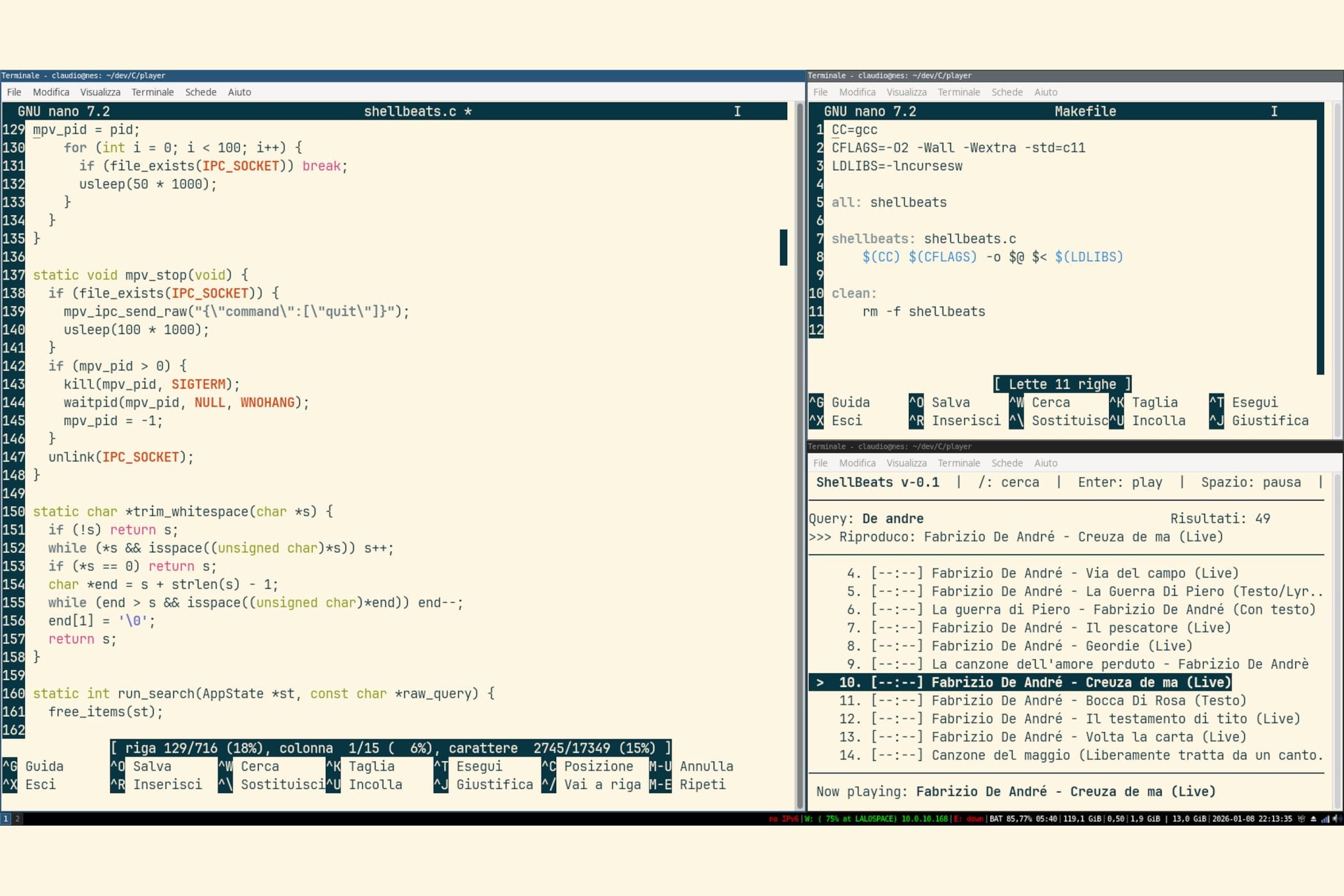 **Headline:** Linux Terminal App Enables YouTube Music Playback